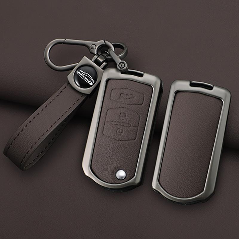 Metal Car Key Case Cover Holder Shell Fob For Mazda 3 5 6 Series M6 Rx8 Mx5 2 3 Buttons Keyless Key Protector Bag Accessories