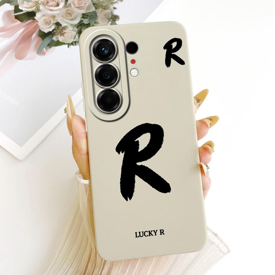 For Tecno Camon 50 4G Lucky Initial Letter Phone Case For Tecno Camon50 4G CN5 Soft Silicone Shockproof Cases Bumpers