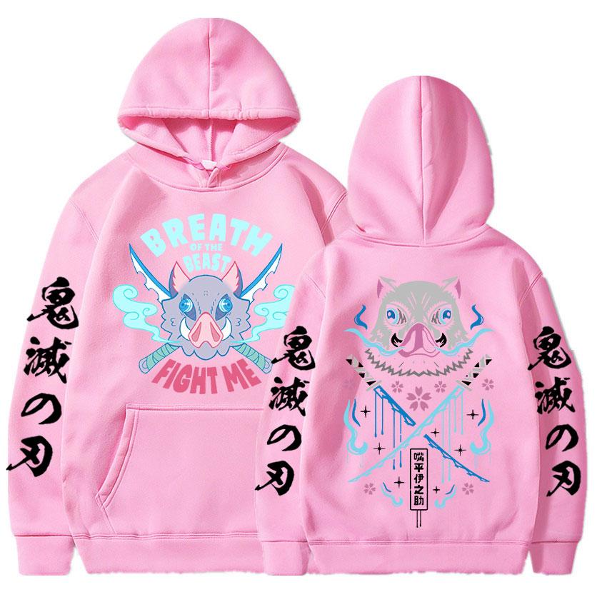 Anime Demon Slayer Hoodie Kimetsu No Yaiba Kamado Tanjirou Hooded Sweatshirt Men Women Cotton Pullover Oversized Streetwear
