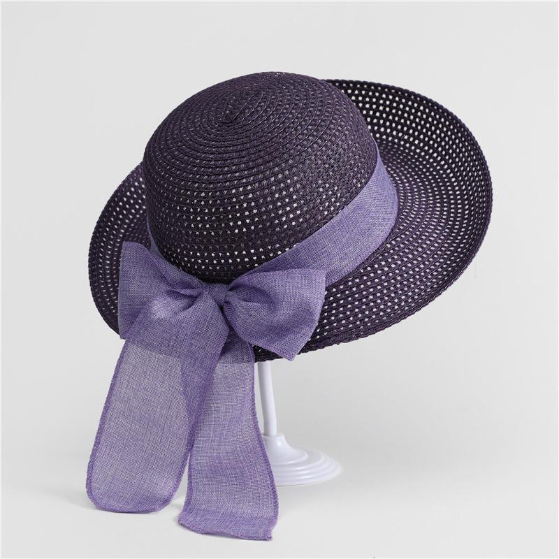 Straw Hat Women's Summer Sun Protection Big Eaves Versatile Sun Hat Sunshade Women's Seaside Top Hat Tide Folding