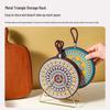High Temperature Resistant Retro Enamel Pot Mat: Non-Slip, Anti-Scald Ceramic Pad for Dining Table