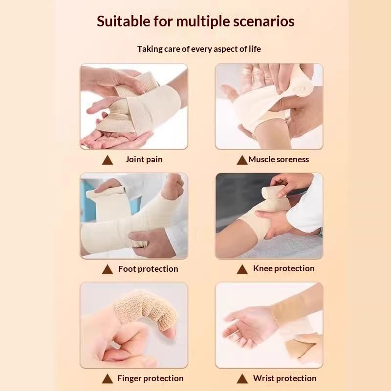 Sports Fixing Finger Wrist Leg 5 Pcs 2.5 5 7.5 10Cm Self Adhesive Elastic Non Woven Disposable Cohesive Bandage Tape