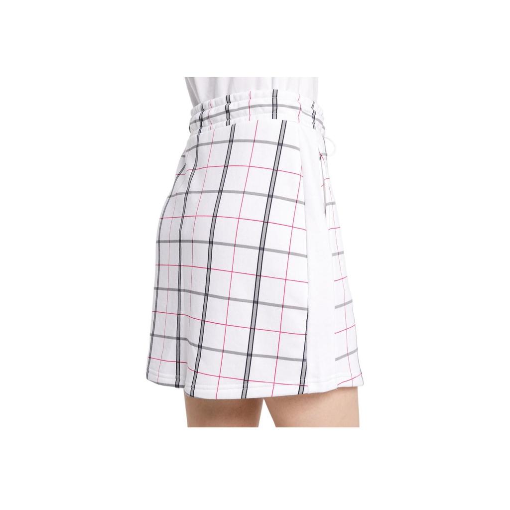 Puma Breathable Comfortable Versatile Plaid Print Slim Fit Casual Skirt Women skirts White 597893-02