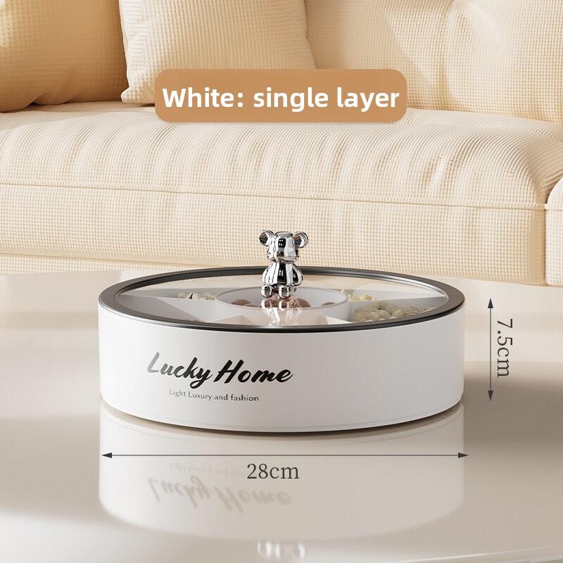 

Легкая роскошь, многоярусная фруктовница, домашний журнальный столик, коробка для орехов и конфет, отделения для закусок, высококачественный пыленепроницаемый герметичный контейнер для хранения Single layer