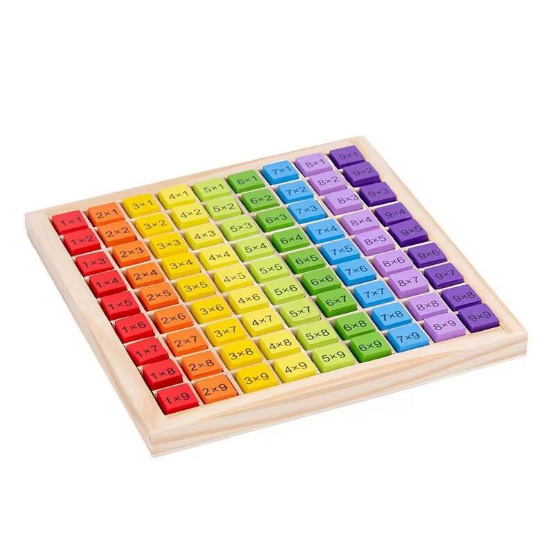 Wooden Nine-Nine Multiplication Table Building Blocks Children's Wooden Early Education Learning Toys Teaching Aids