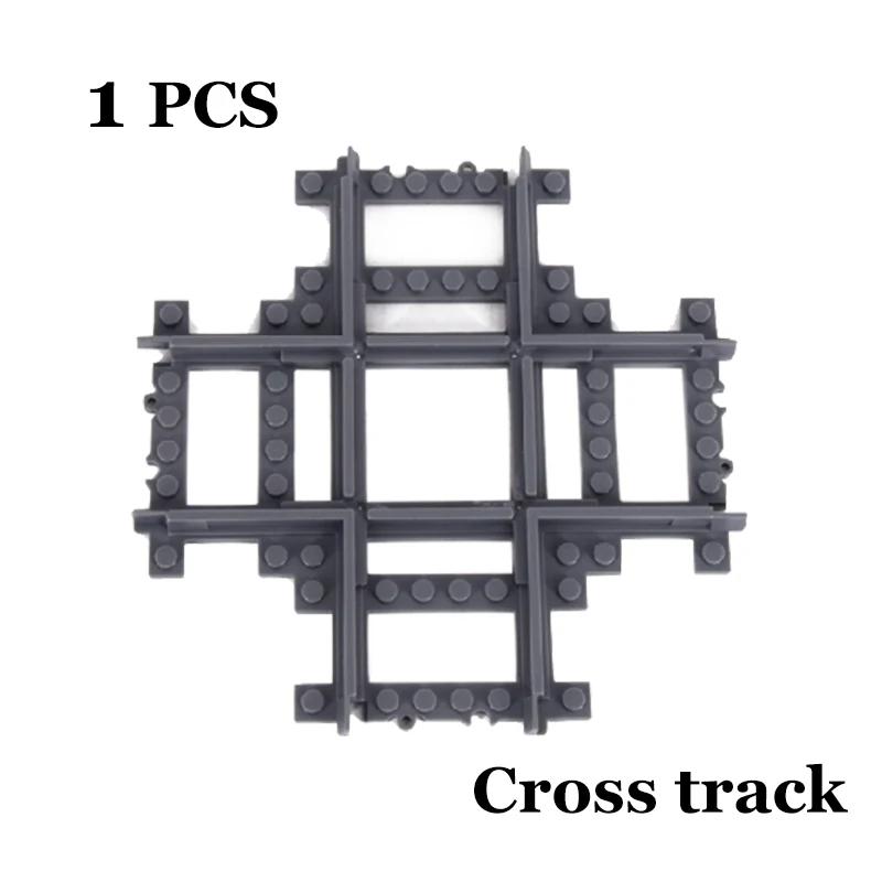 City Train Parts Tracks Train Station Bricks Railway Buffer Stop Model Rails Straight Curved Railways Building Blocks MOC Toys