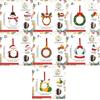 DIY Craft Pendant Hanging Picture Frame Ornaments Wooden Xmas Tree Hanging Decor  New Year