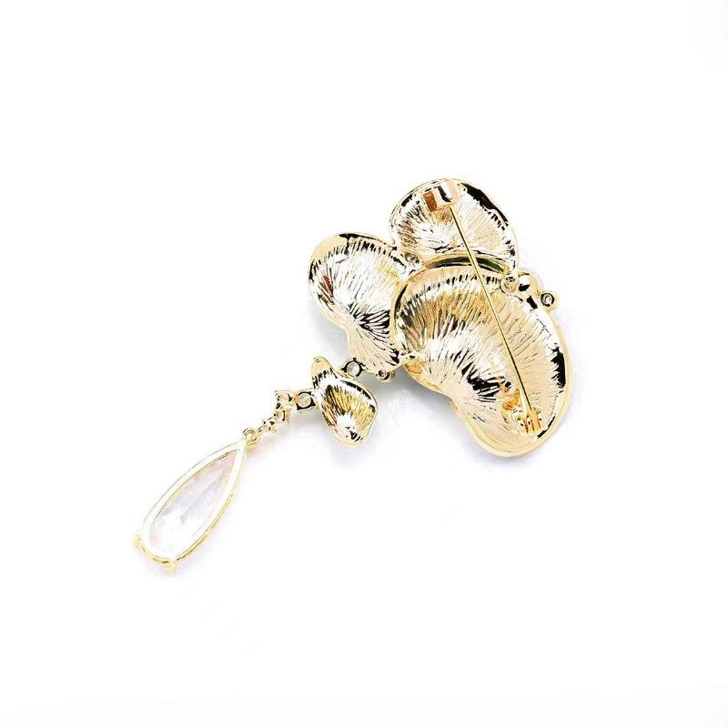 Fashion Enamel Lotus Water Lily Waterdrop Brooches Pins For Women Coat Jewelry Accessries Gifts