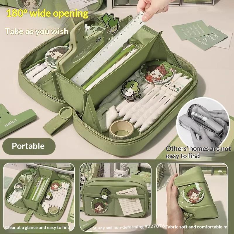 Astuccio Extra Large per Ragazze, Studenti delle Scuole Medie e Superiori, Stile Semplice