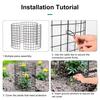 Wire Plant Protector from Animals Plant Protection Cage Set Tree Trunk Protector with Ground Stakes Ties for Garden Protection Keep Rabbit Fox Out
