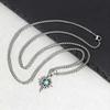 Stainless Steel Pendant Necklace For Men And Women, Punk Rock Street Style, Pretty Unique Turquoise Inlay Necklace