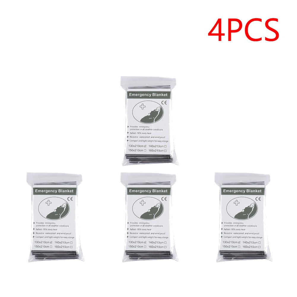 1-30PCS Windproof Foil Thermal Emergency Blanket Survival Gear First Aid Military Rescue Kit Waterproof Folding for Camping Outd