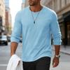 Men's Color Casual Long Sleeve Sleeve Top Casual Shirt Summer Shirt Blouse