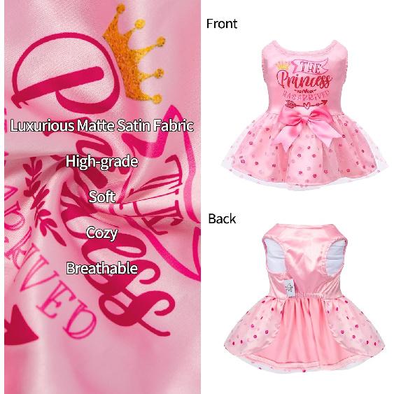 CuteBone Dog Dress Birthday Girl Puppy Princess Clothes Costume Cat Apparel Small Dogs Pet Outfit DD20S