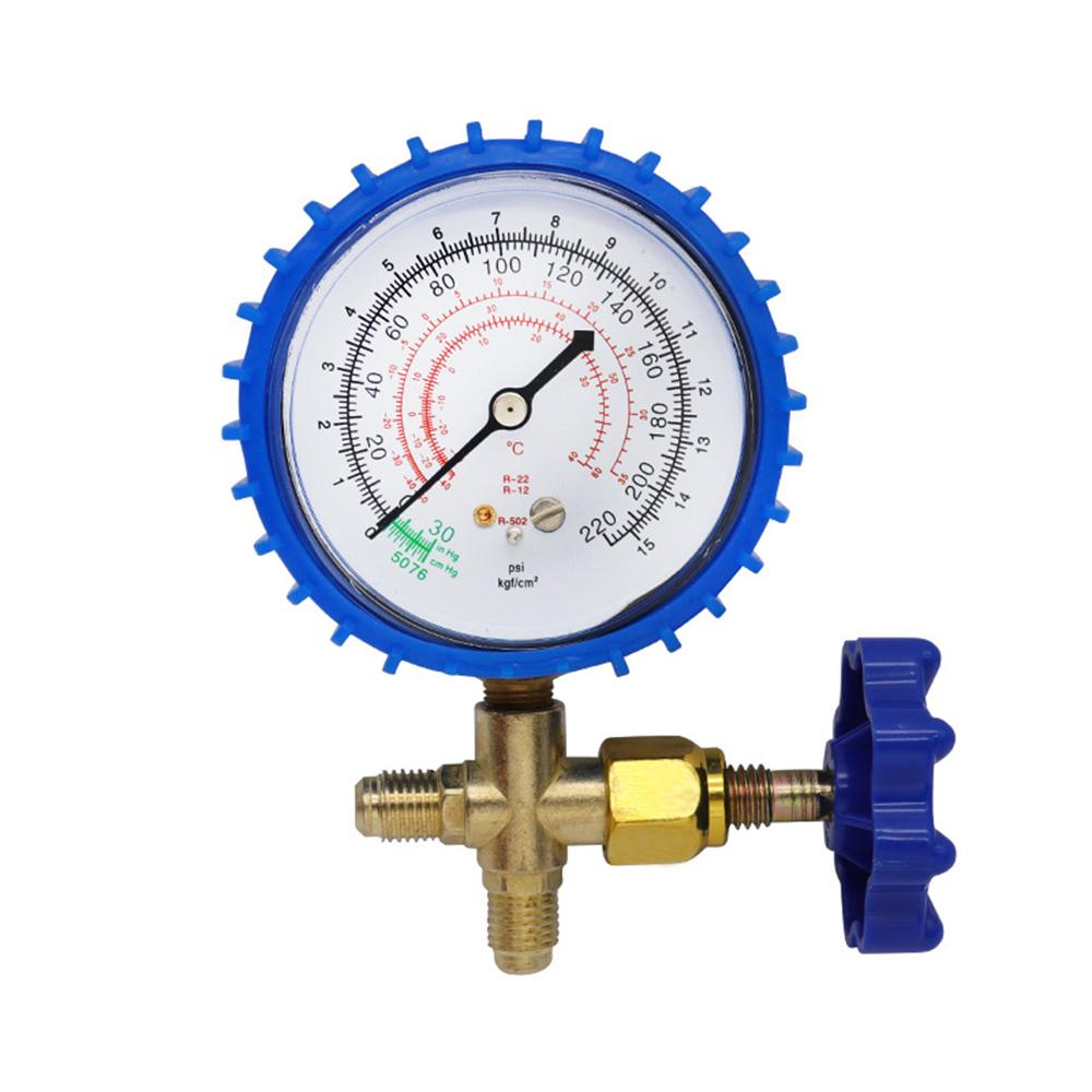220PSI 500PSI Professional Air Conditioning Refrigerant Recharge Pressure Gauge Manometer High And Low Pressure Gauge Valve