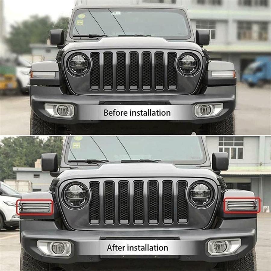 Carbon Fiber Look Front Wheel Eyebrow Lamp Cover Trim For Jeep Wrangler Jl 18-22