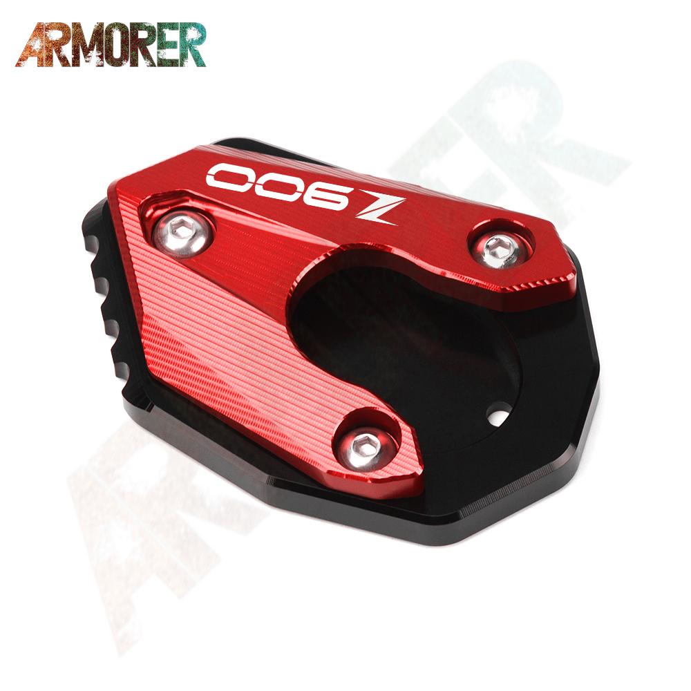 Kickstand Side Stand Extension Pad Support Plate Motorcycle Accessories For Kawasaki Z 800 900 Z800 13 - 16 Z900 Z 900 17 -