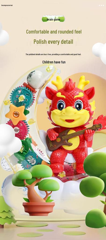 Glowing Moon Dragon Lantern: Musical New Year Flower Lanterns for Kids