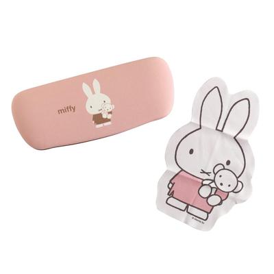 GreenFlash Miffy Eyeglass Case Cloth & Set, Coral, BM-463