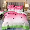 Bedding Three-Piece Set Plant Fruit Watermelon Cactus Pineapple 3D Printing Quilt Cover