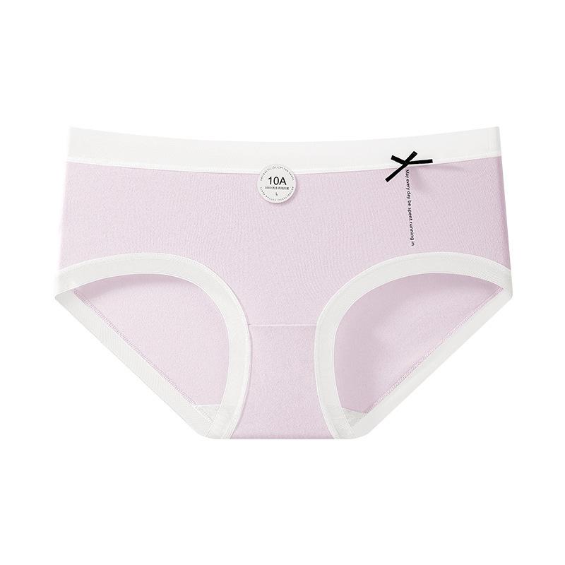 Women's Summer 10A Antibacterial Extended Cotton Crotch Breathable Hip-lifting Non-scar Waist Triangle Briefs