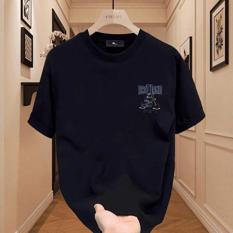 

American Scoundrel Trendy Heavyweight Short Sleeve Motorcycle T-Shirt - Street Style, Round Neck, Casual and Breathable Other