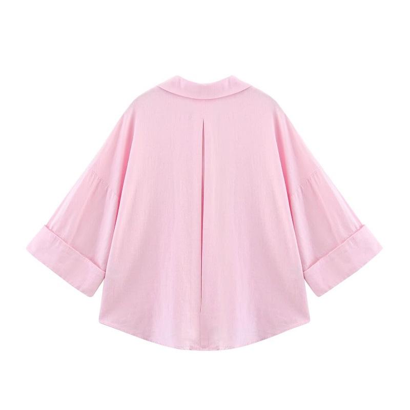 Women's Shirts Striped Oversize Shirts for Women Wide Sleeve Casual Shirts and Blouses Woman White Summer Loose Tops Woman