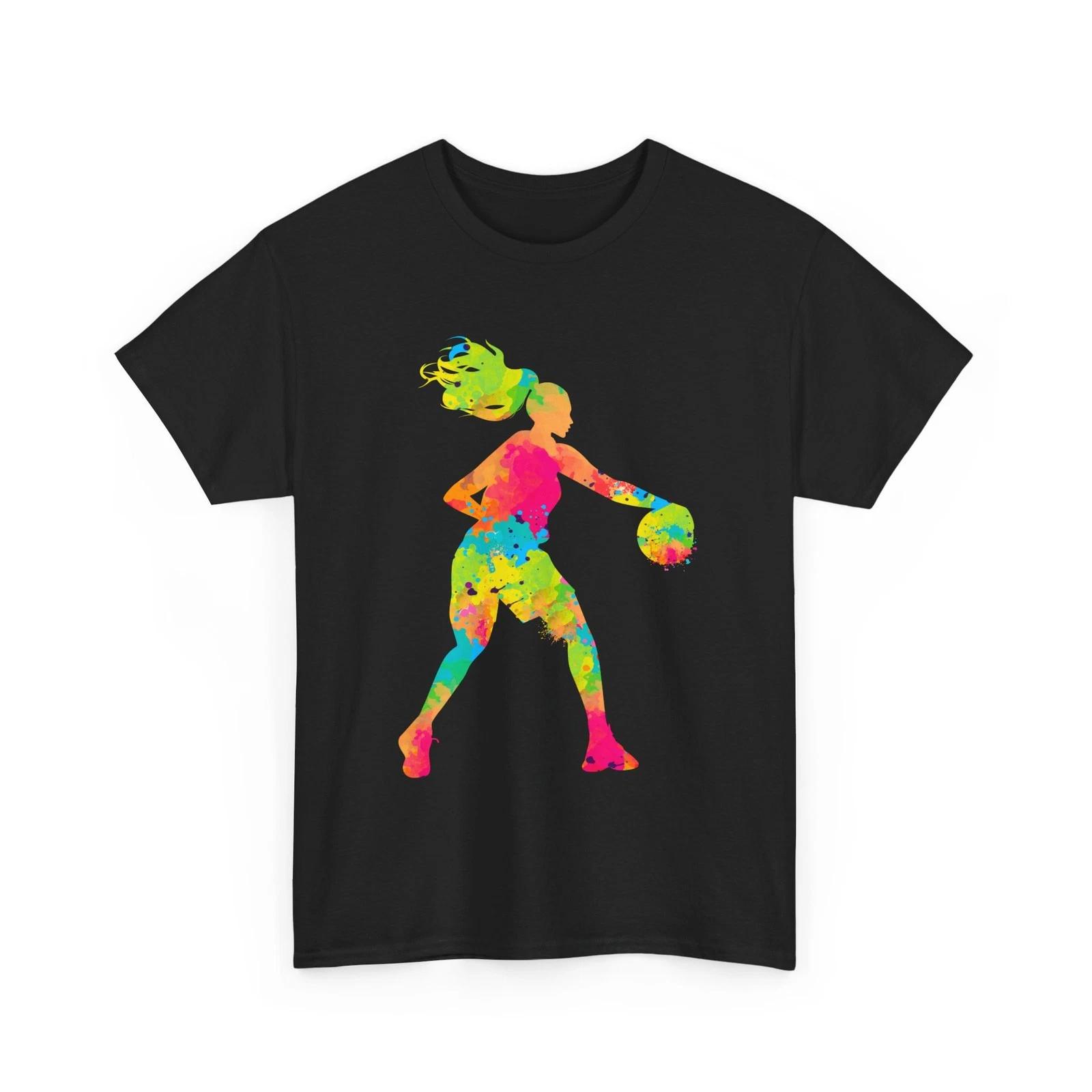 Basketball Girl Shirt, Sports Basketball Lovers Player Girls Colorful Shirt 3XL