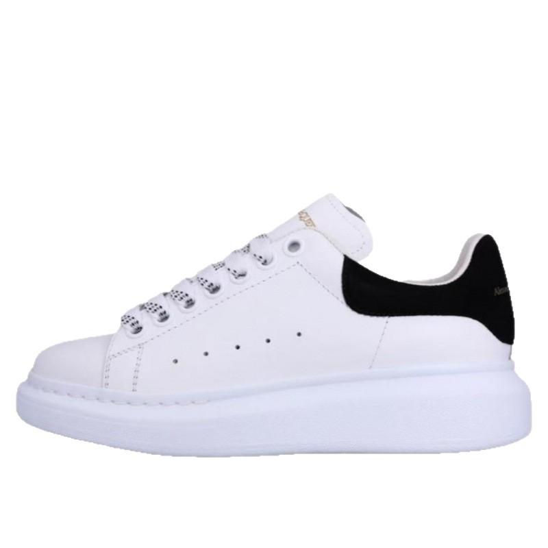 Original Mcqueen White Shoes Cowhide Versatile Board Shoes Men'S And Women'S Platform Muffin Shoes Increased By 5Cm