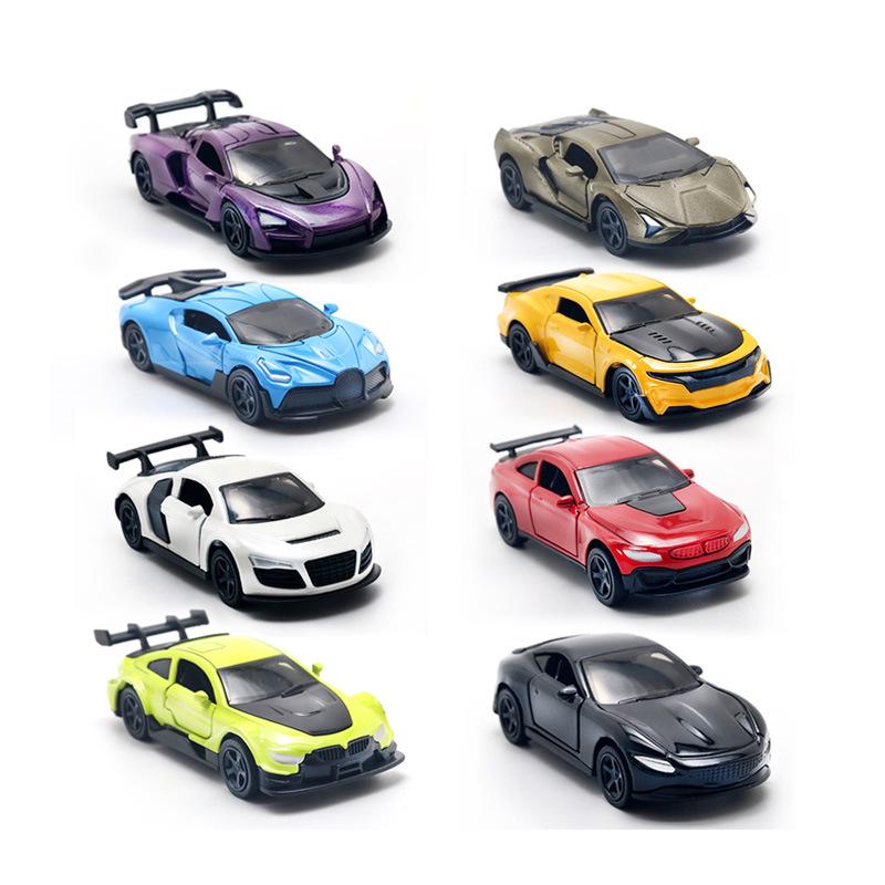 

Модель мини-спорткара из легкого сплава: 1:Игрушка для мальчиков, масштаб 50, трехдверная, с функцией инерционного движения