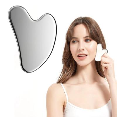 Edelstahl-Schabbrett, Gua Sha-Werkzeug für die Gesichts- und Körperpflege, für Gesicht, Hals, Rücken und Schultern, Anti-Aging, Hautstraffung, Gesichtsmassagegerät