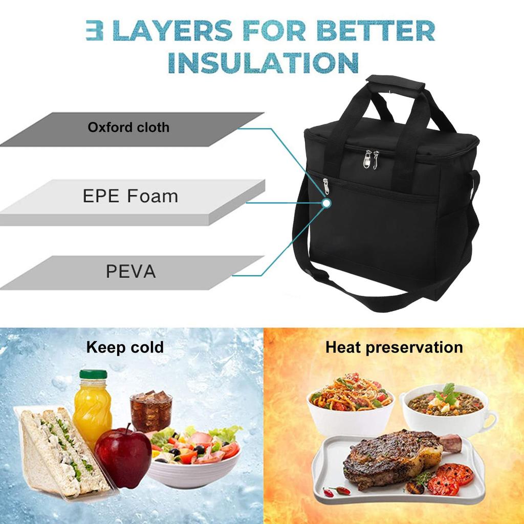 Foldable Cooler 15L Bag, (black)