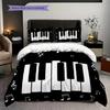1PC Music, guitar Theme Bedding Quilt Set Quilt Cover Pillowcase Home Decoration Birthday Gift (1 * duvet cover + 2 * pillowcase, without core)