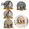 Exquisite Home Organization Storage Rack Key Holder Wooden Cottage Gift Nordic House Shaped