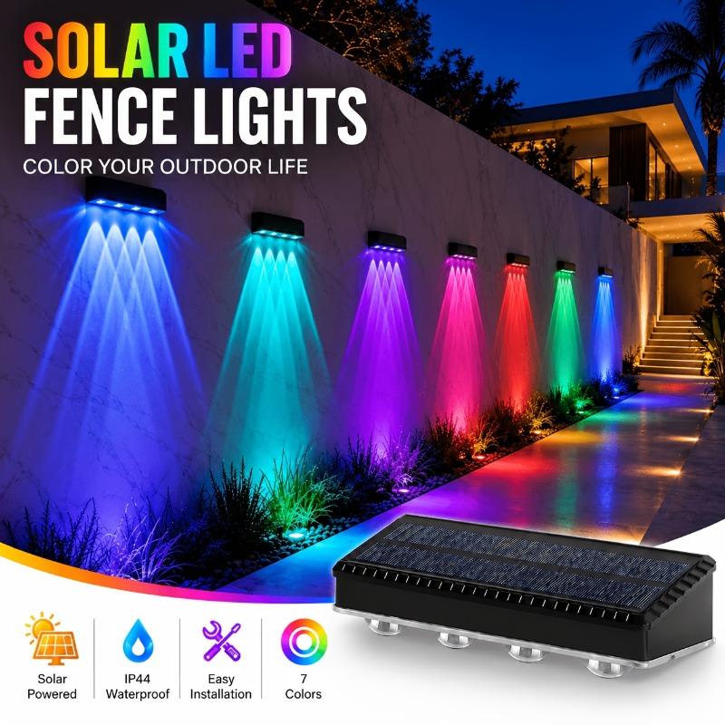 4 komplekti RGB āra sienas gaismekļu