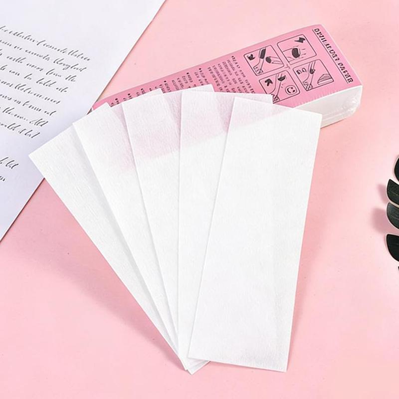 10/50/80/100 Pezzi Carta Cerata Strisce Professionali per Depilazione Ceretta Tessuto Non Tessuto Fogli Cerati Depilatorio Strumento di Bellezza Rimozione