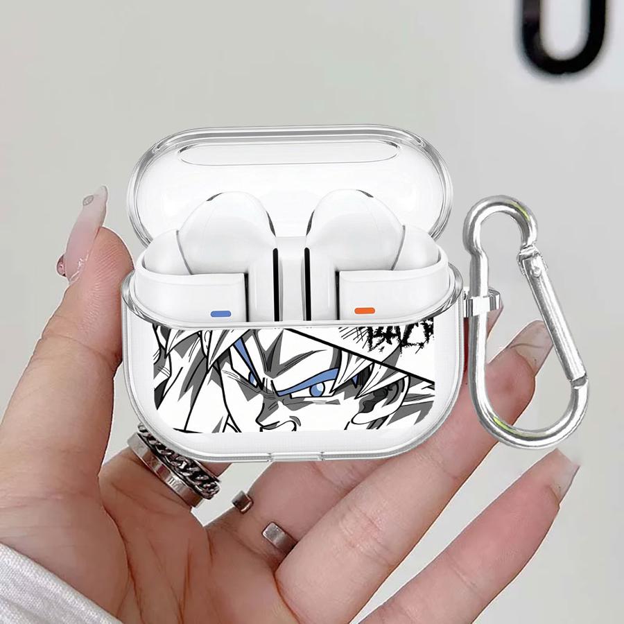 Case For Samsung Galaxy Buds 4Pro 2Pro 4 Pro Live 2 3 FE 3Pro Clear Earphone Cases Cover With Hook Anime Dragons B-alls