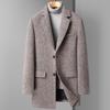 Men's Double-Sided Wool Coat: Thickened, Long-Style, Plus-Size, Autumn and Winter Outerwear