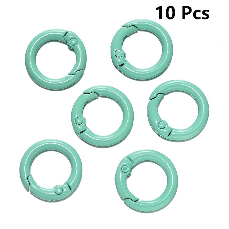 Yogodlns 10 ks/Lot 16 barev Kovová O kroužková spona Otevíratelná Kulatá Karabina Klíčenka Klipy Hák Psí Řetěz DIY Šperky Spona Konektor Tašky Příslušenství