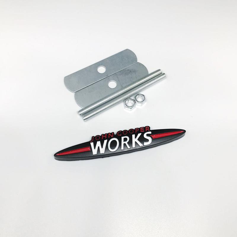 3D Metal Chrome Black Logo Works Emblem Car Front Grill Badge Trunk Sticker For R53 R56 Decal Accessories