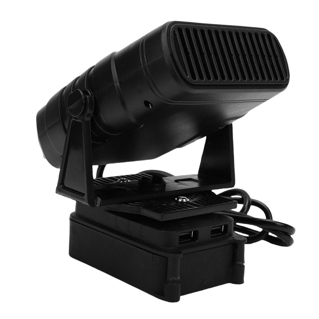 Portable Space Heater, 200W 2-Stage   Battery Operated Electric Warmer with USB Outputs and   Angle for Small Spaces and Indoor Use