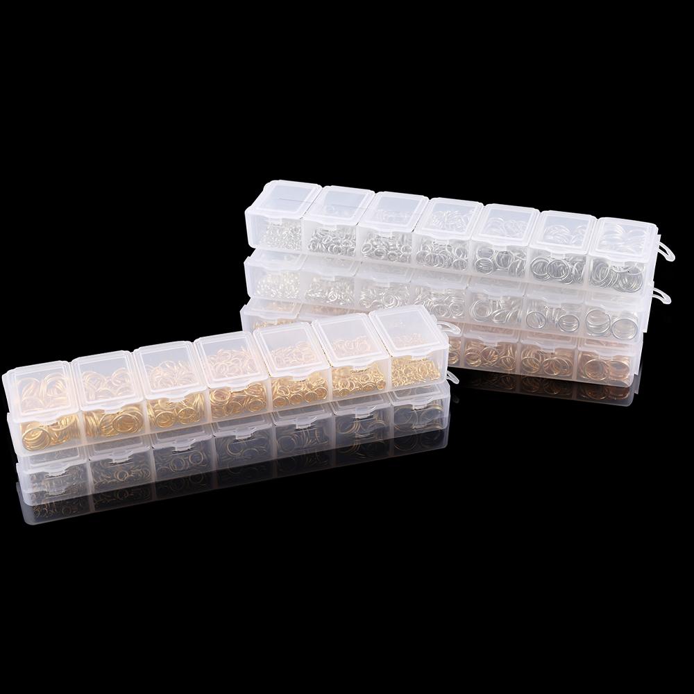 1370PCS/Set 3 4 5 6 7 8 10 mm Open Jump Ring Connectors DIY For Necklace Bracelect Jewelry Making kits Finding Supplies sets