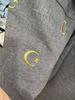 Elegant Moon Embroidery Long Sleeve Cardigan Dress