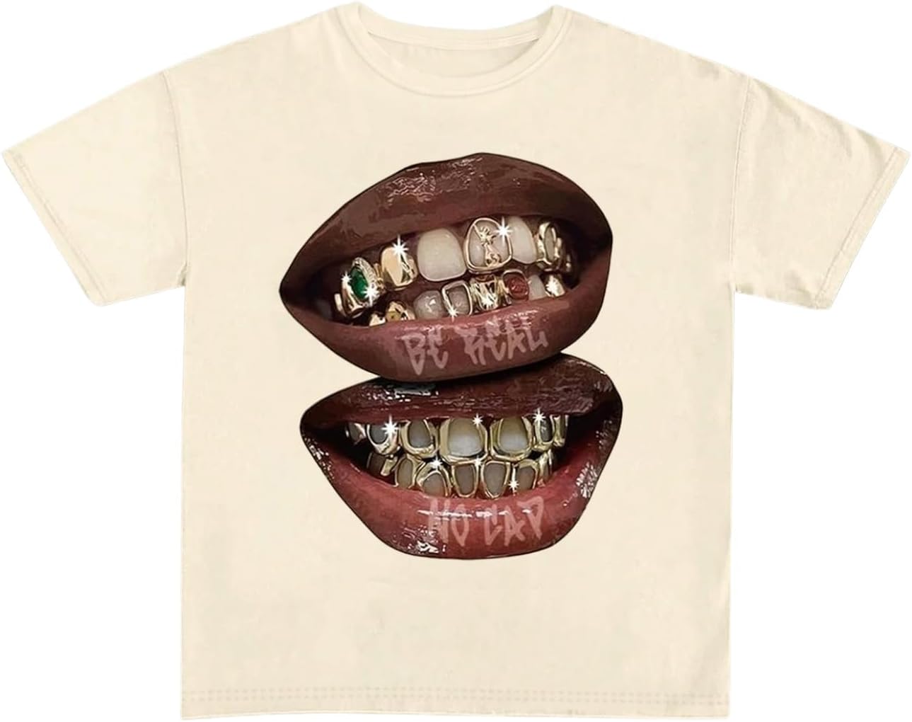 

QJQ Women s Graphic Tees Short Sleeve Crewneck Lips Print T Shirts Casual Trendy Summer Y2k Tops 5XL різнокольоровий