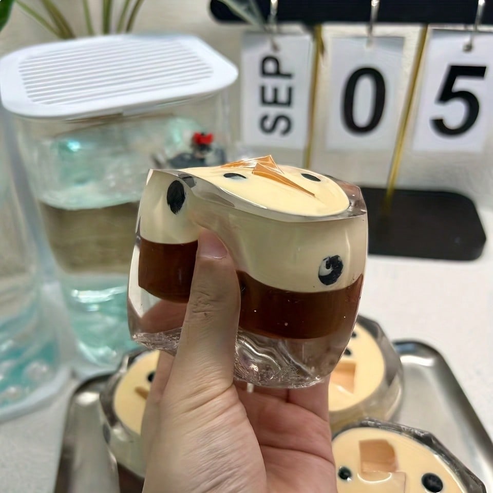Bubble Milk Tea Slow Rebound Squishy Toy Handmade Sticky Soft Squeeze Toy Cute Desk Ornament Holiday Birthday Stress Relief Pinching Present