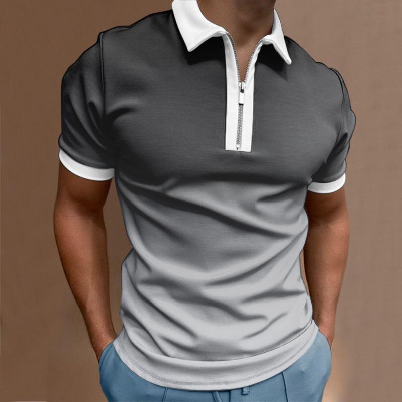 Мужская летняя рубашка-поло с принтом — фото 9