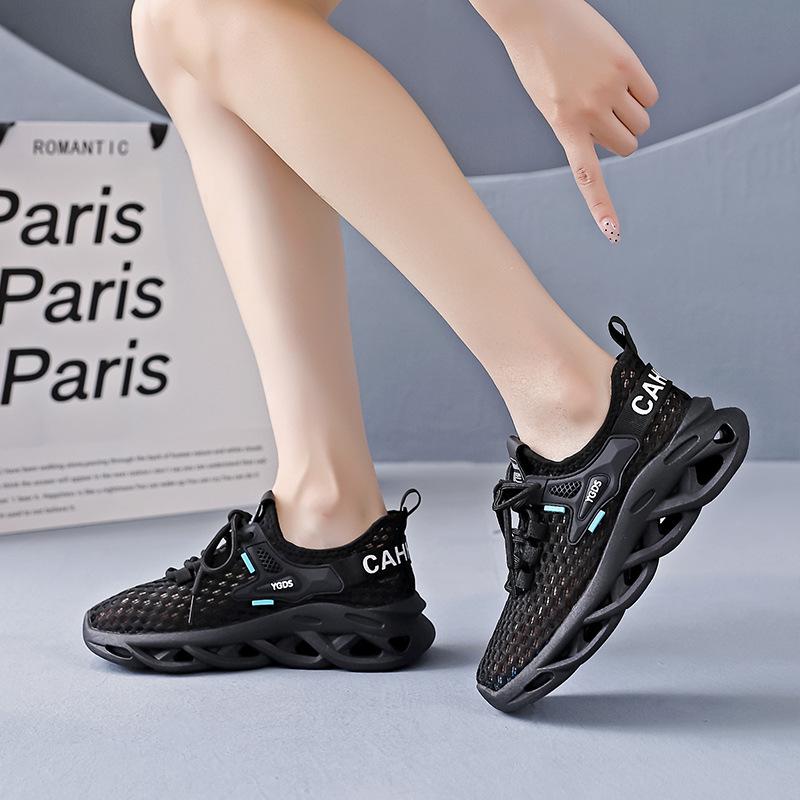 Flying Woven Shoes Women's Spring and Summer Non-slip Sports Shoes Women's Casual Soft-soled Mesh Thin Shoes Mother Walking Single Shoes DY901