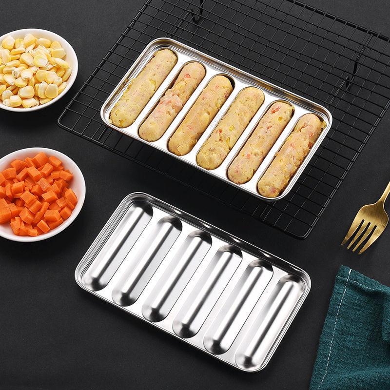 304 Stainless Steel Sausage Mold 6 In 1 Kitchen Tool For Diy Hot Dogs Handmade Ham Sausage Making And Refrigerating A