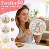 Easter Bunny Embroidery DIY Kit (Suitable For Beginners), 20cm Embroidery Hoop (Not A Pre-made 30cm Fabric Embroidery Hoop)