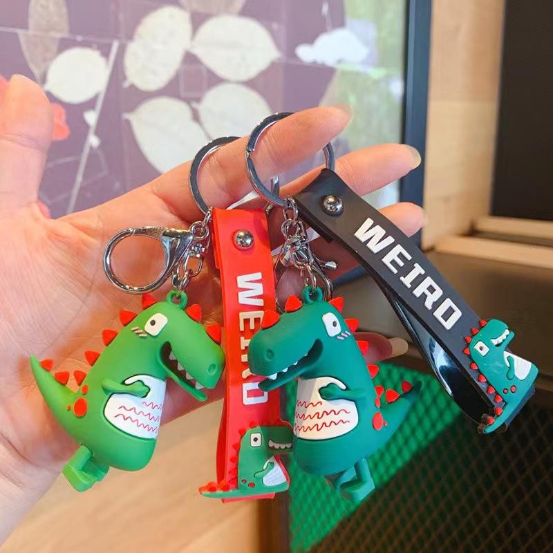 Dinosaur Cartoon Keychain Doll: Cute Phone Charm & Bag Pendant for Couples